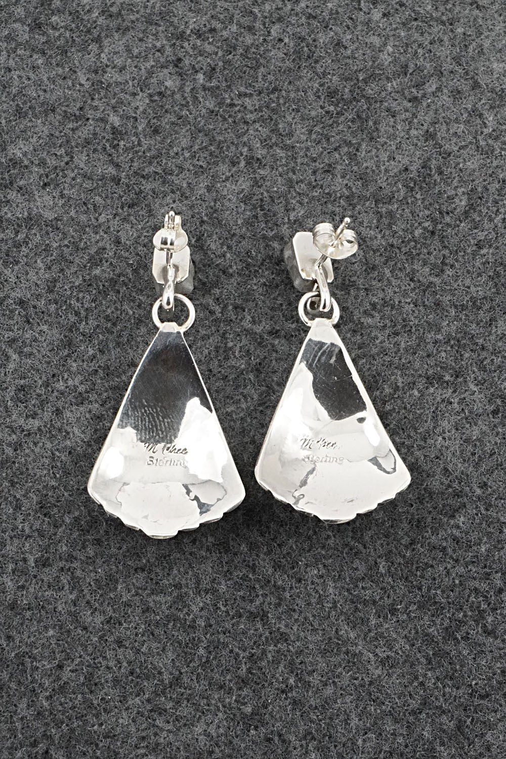 Coral & Sterling Silver Earrings - Melvin Chee