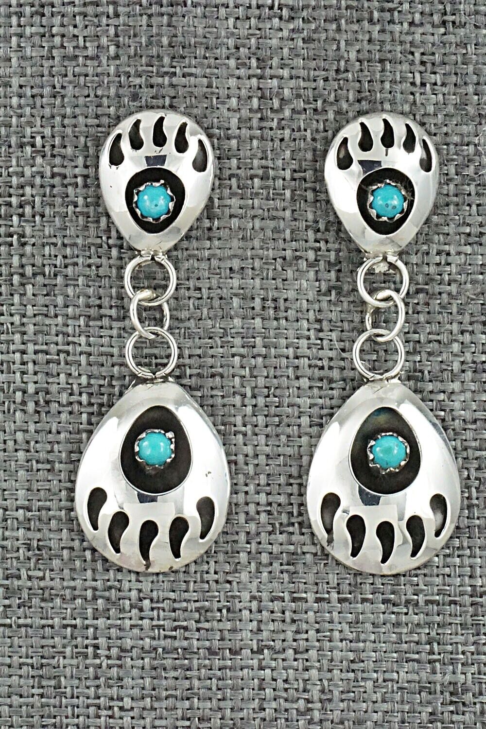 Turquoise & Sterling Silver Earrings - Leroy Parker