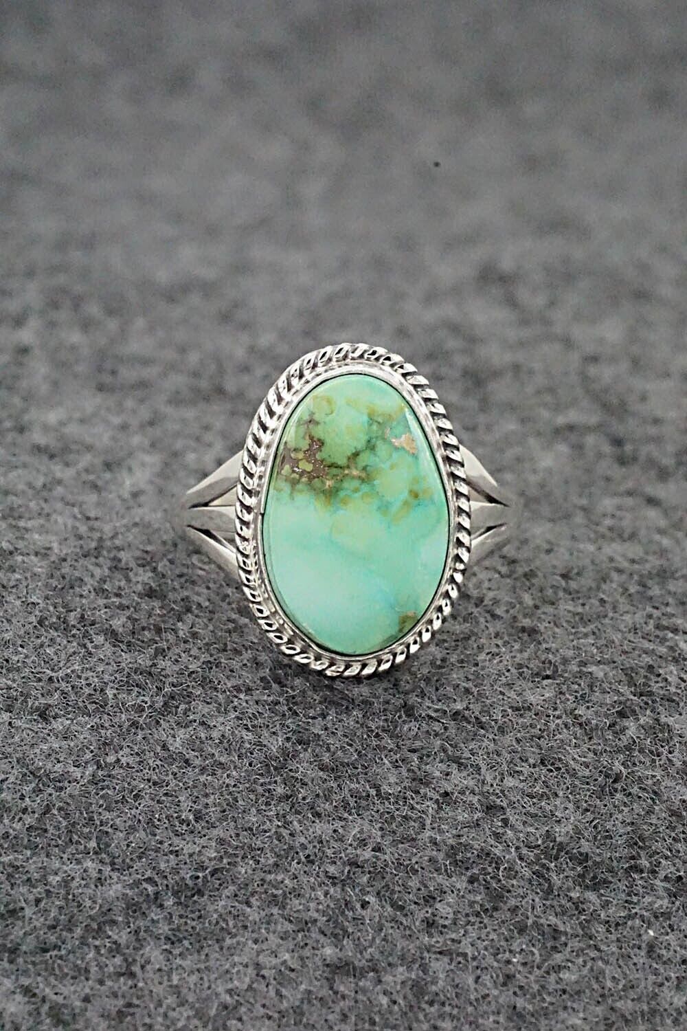 Turquoise & Sterling Silver Ring - Judy Largo - Size 8