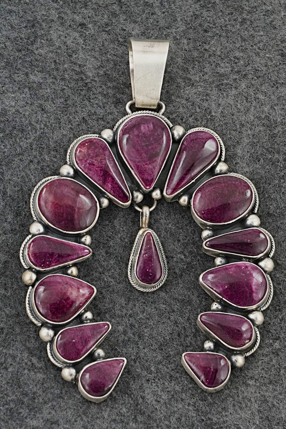 Spiny Oyster & Sterling Silver Pendant - Paul Livingston