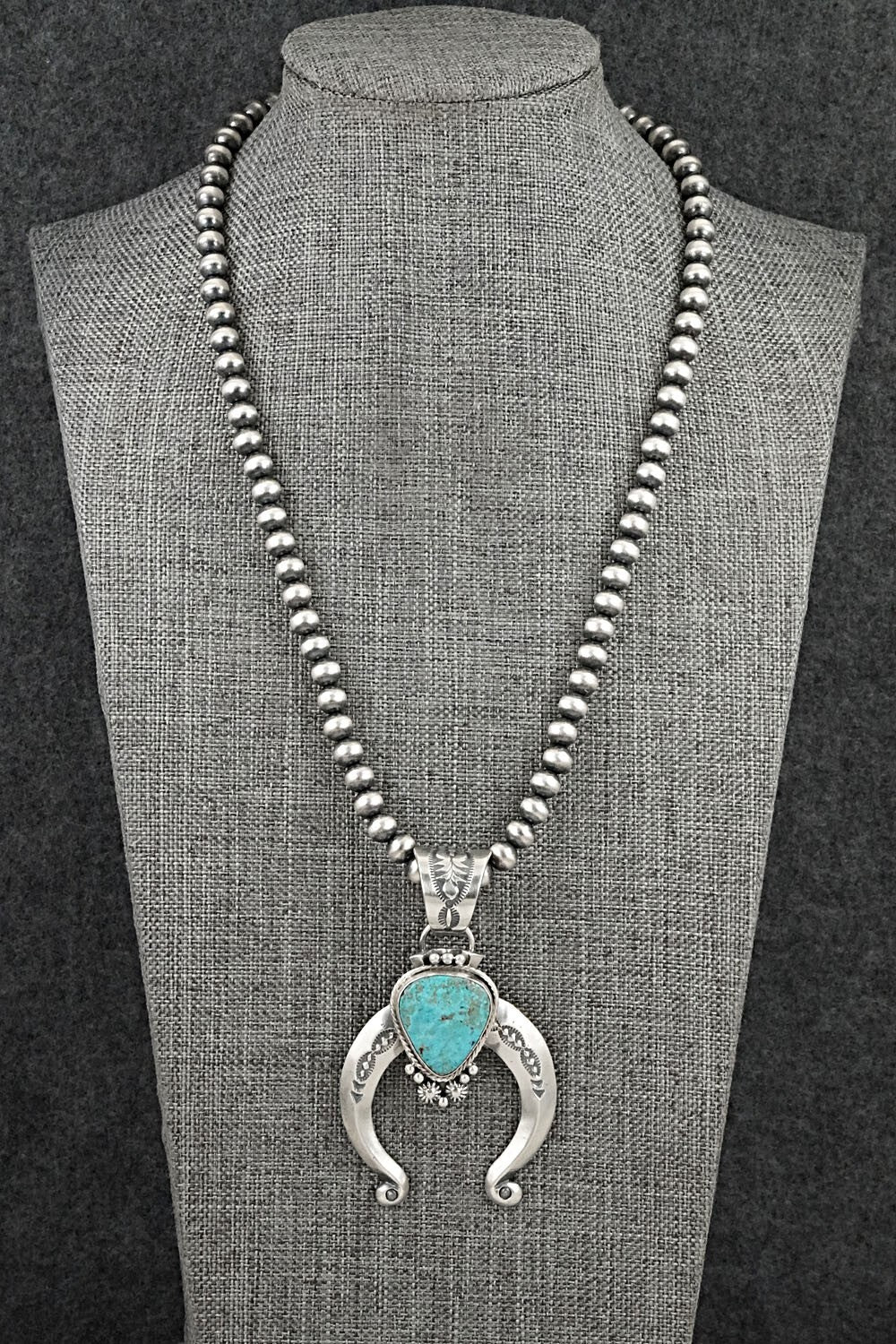 Turquoise & Sterling Silver Necklace - Samuel Yellowhair