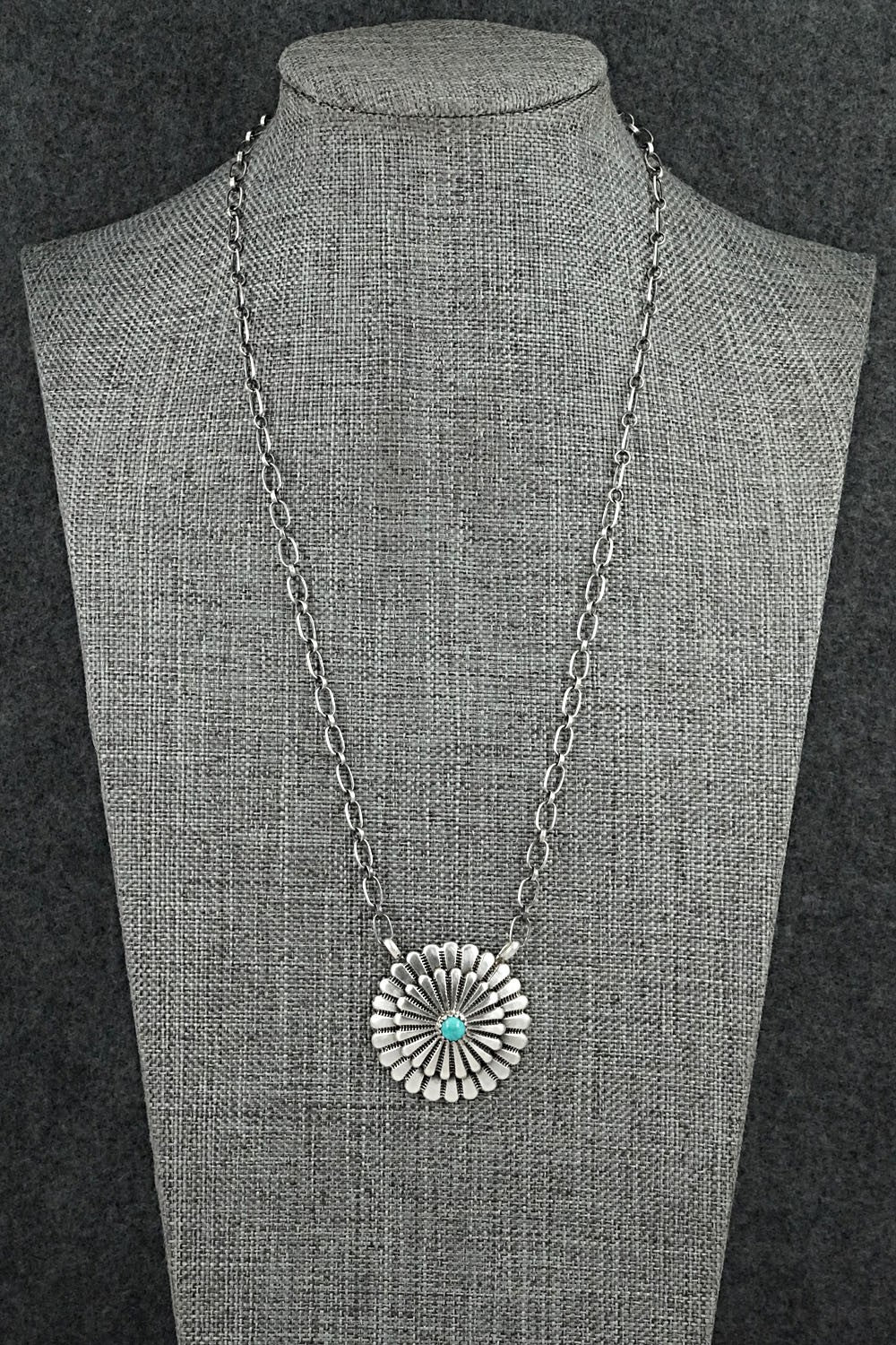 Turquoise & Sterling Silver Necklace - Sheldon Mariano