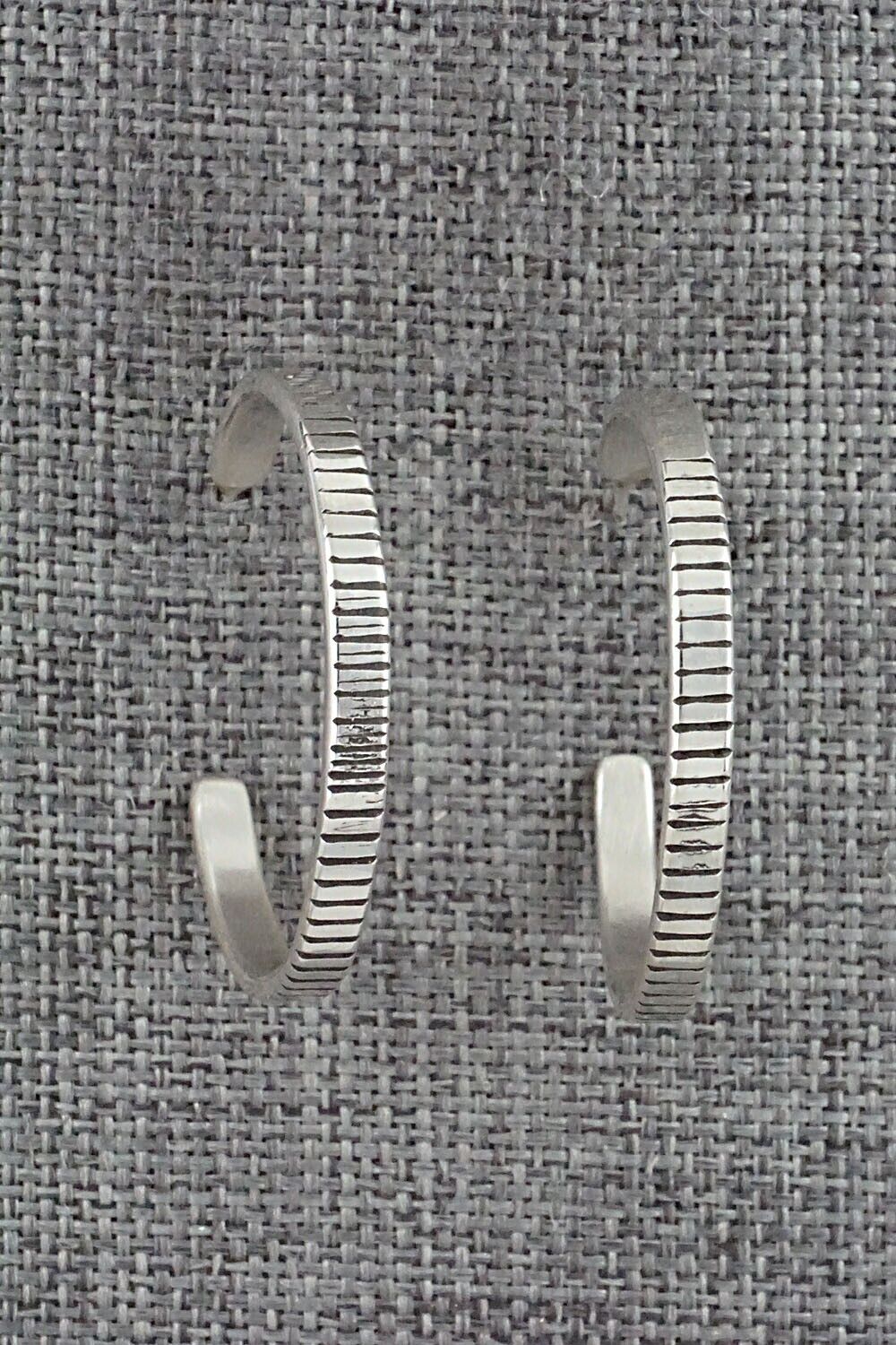 Sterling Silver Hoop Earrings - Elaine Tahe