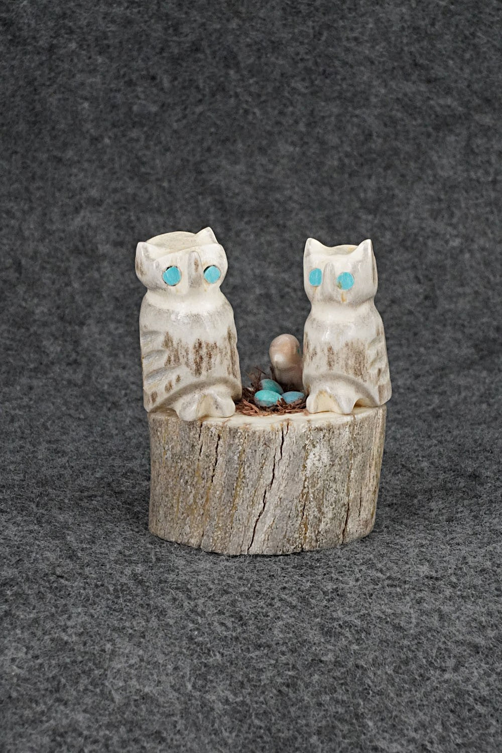 Owls Zuni Fetish Carving - Marvelita Phillips