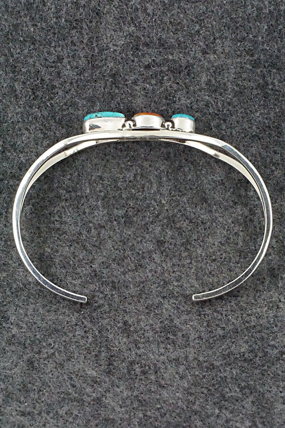 Turquoise, Spiny Oyster & Sterling Silver Bracelet - Bernyse Chavez