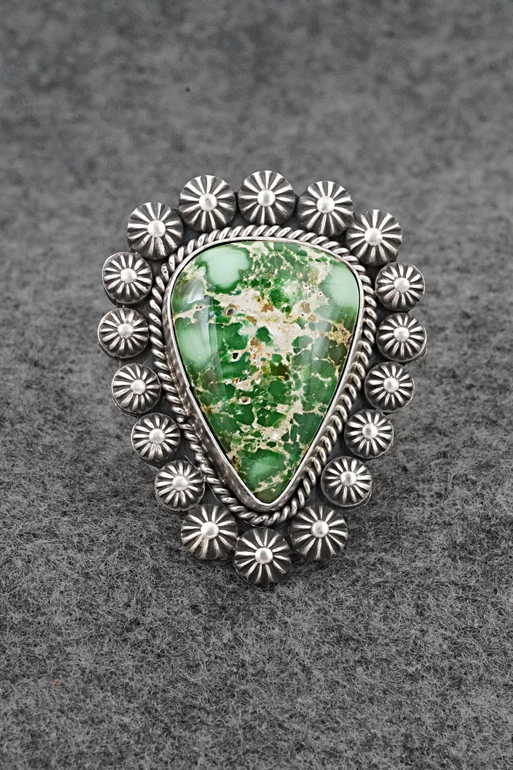Turquoise & Sterling Silver Ring - Michael Calladitto - Size 9.5