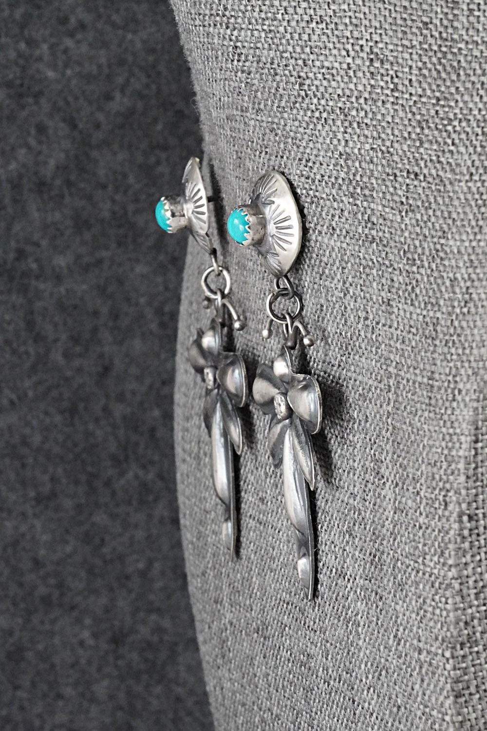 Turquoise & Sterling Silver Earrings - Loretta Chee