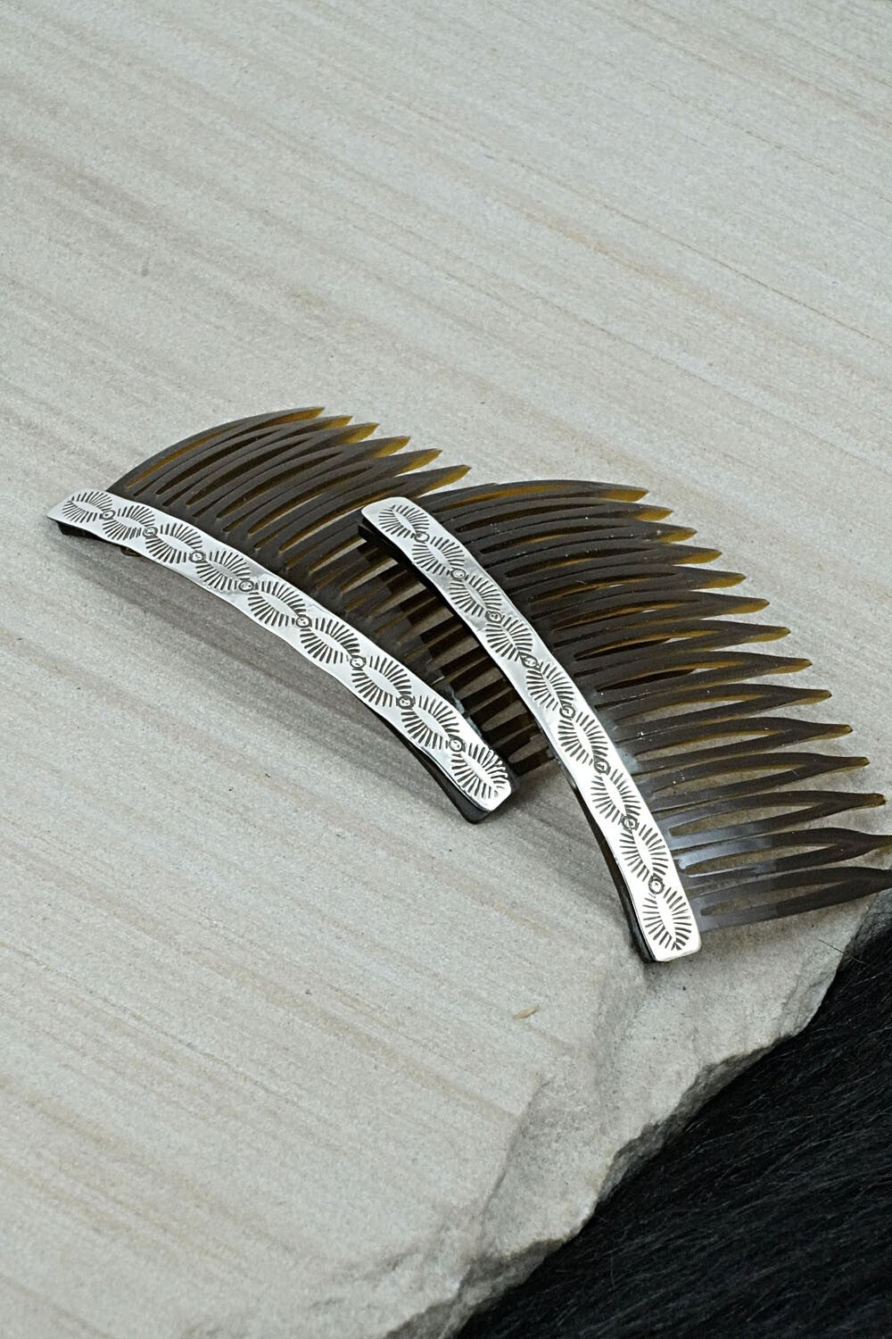 Sterling Silver Hair Combs - Bertha Begay