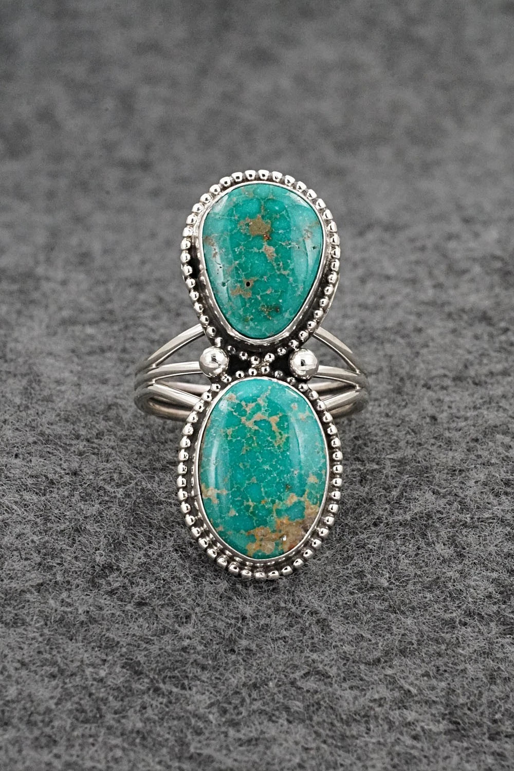 Turquoise & Sterling Silver Ring - Eugene Gruber - Size 9