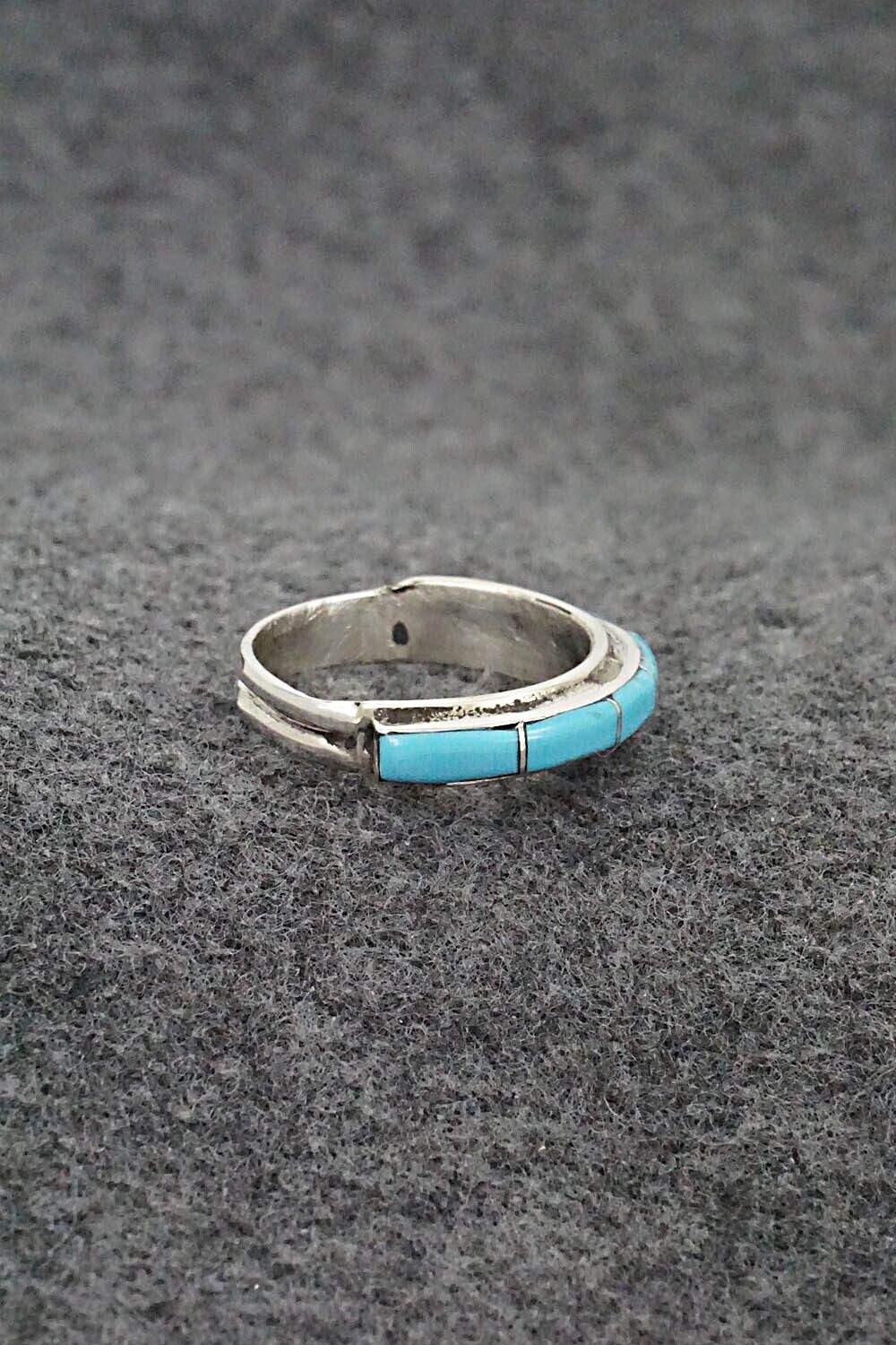 Turquoise & Sterling Silver Ring - Roland Natachu - Size 7.25