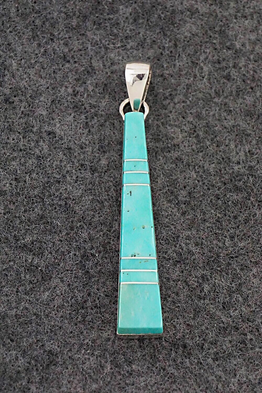 Turquoise & Sterling Silver Pendant - Madarrel Kallestewa