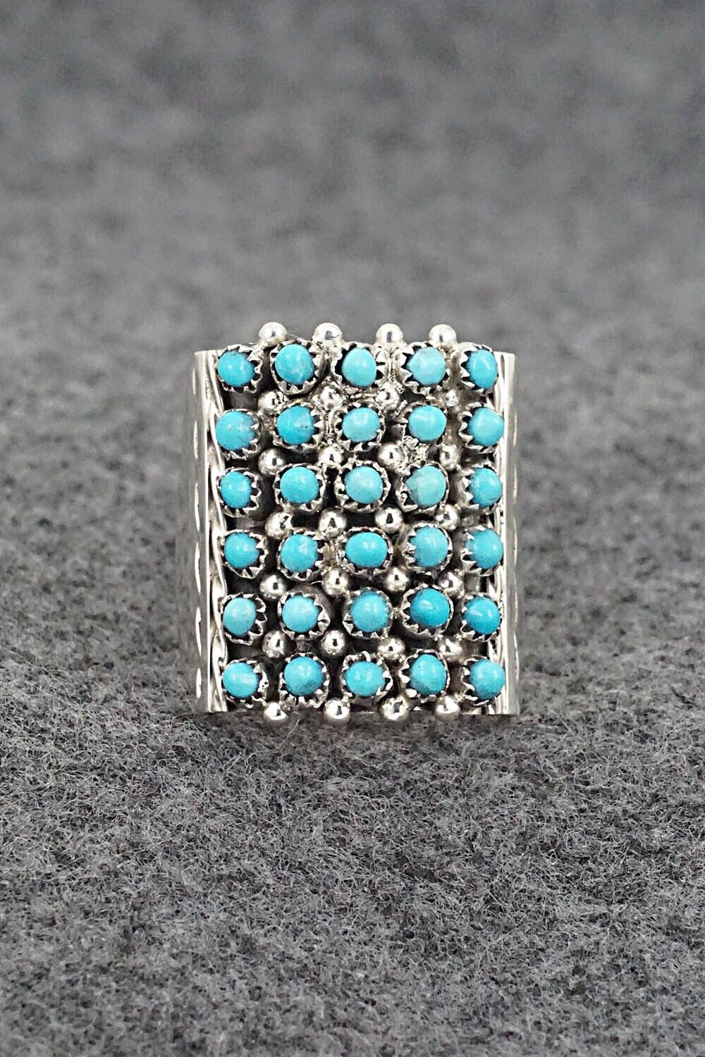 Turquoise & Sterling Silver Ring - Stephen Haloo - Size 9