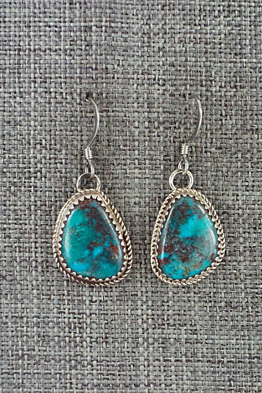 Turquoise & Sterling Silver Earrings - Ernest Hawthorne
