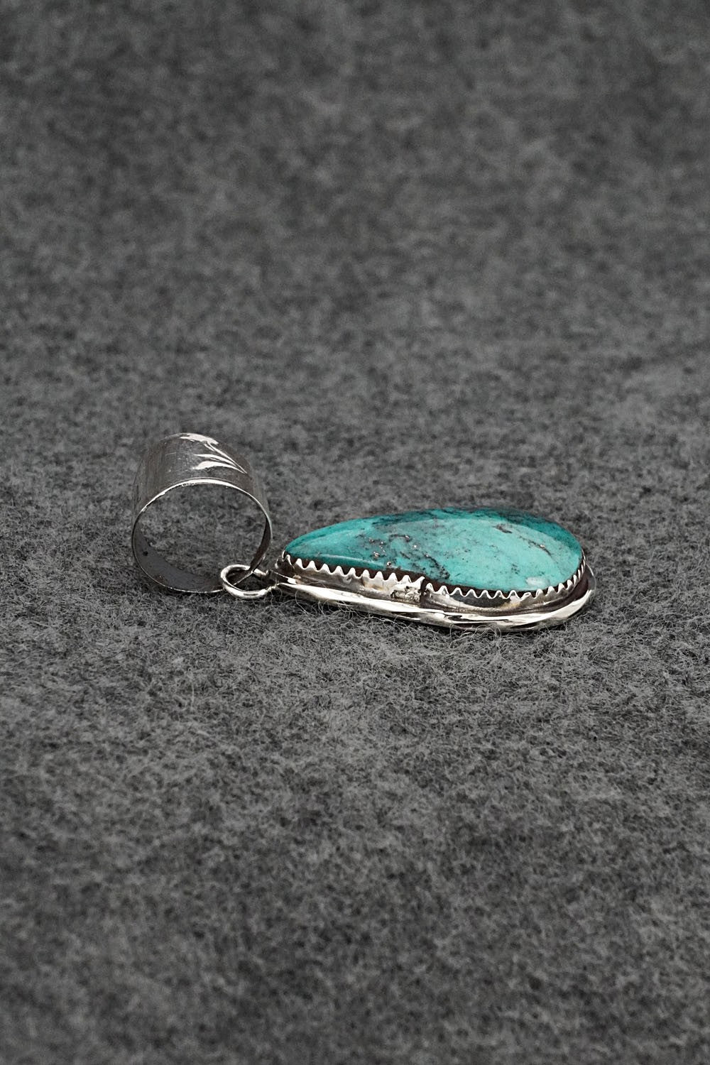 Turquoise & Sterling Silver Pendant - Ernest Hawthorne