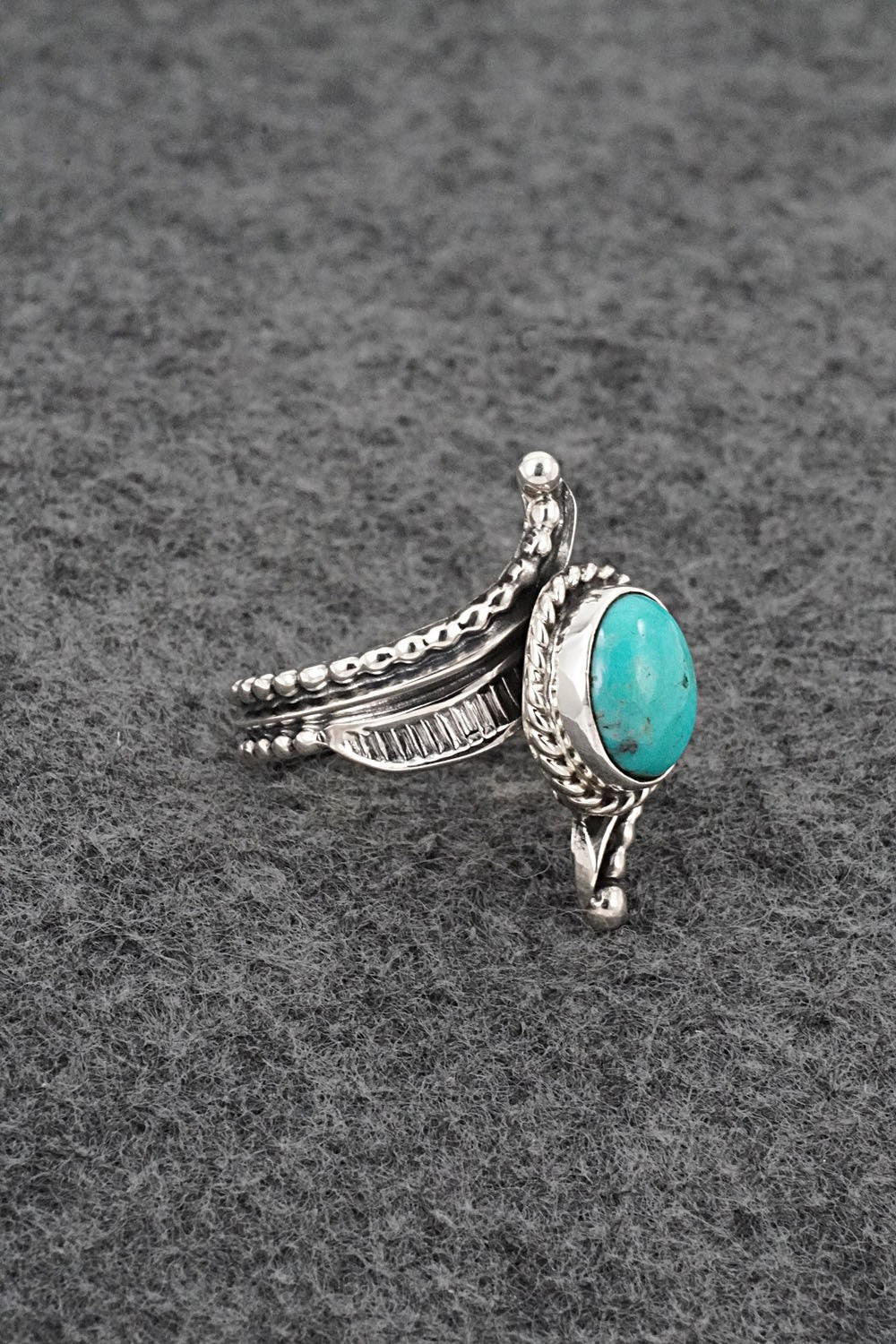 Turquoise & Sterling Silver Ring - Thomas Yazzie - Size 6.75
