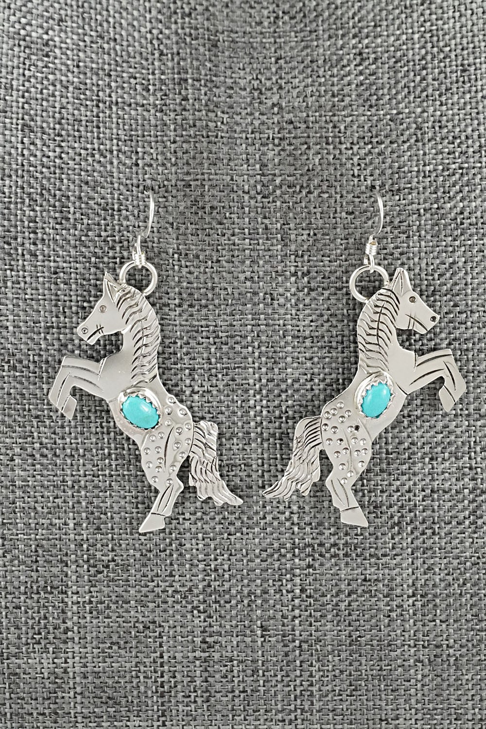 Turquoise & Sterling Silver Earrings - Louise Yazzie