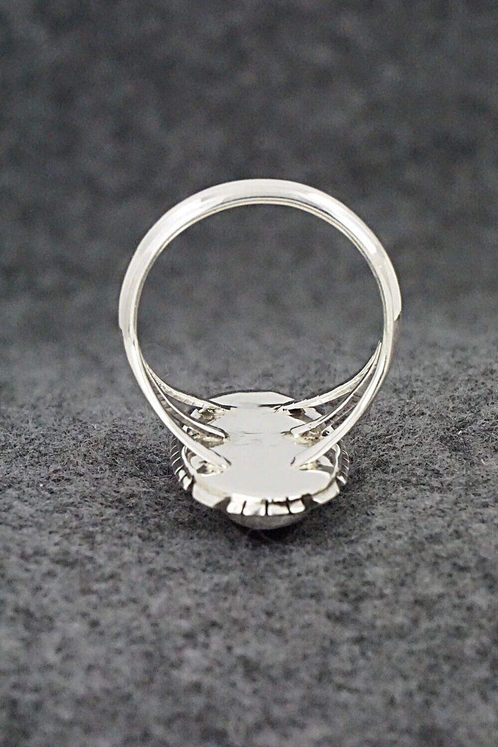 Onyx & Sterling Silver Ring - Amos Begay - Size 9.5