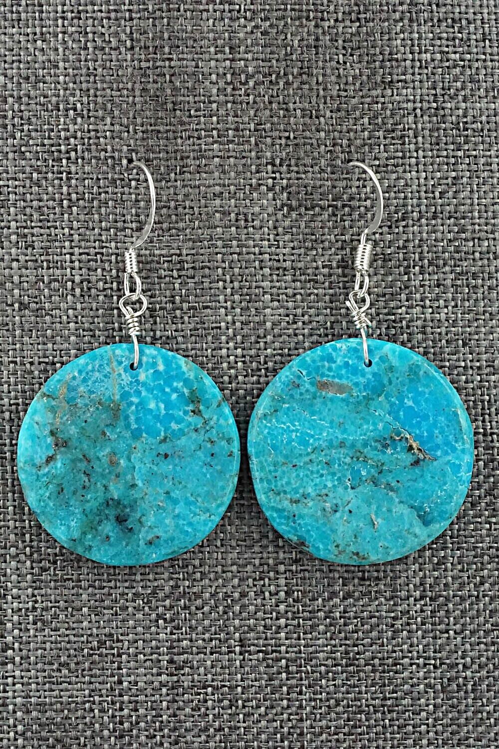 Turquoise & Sterling Silver Earrings - Lupe Lovato