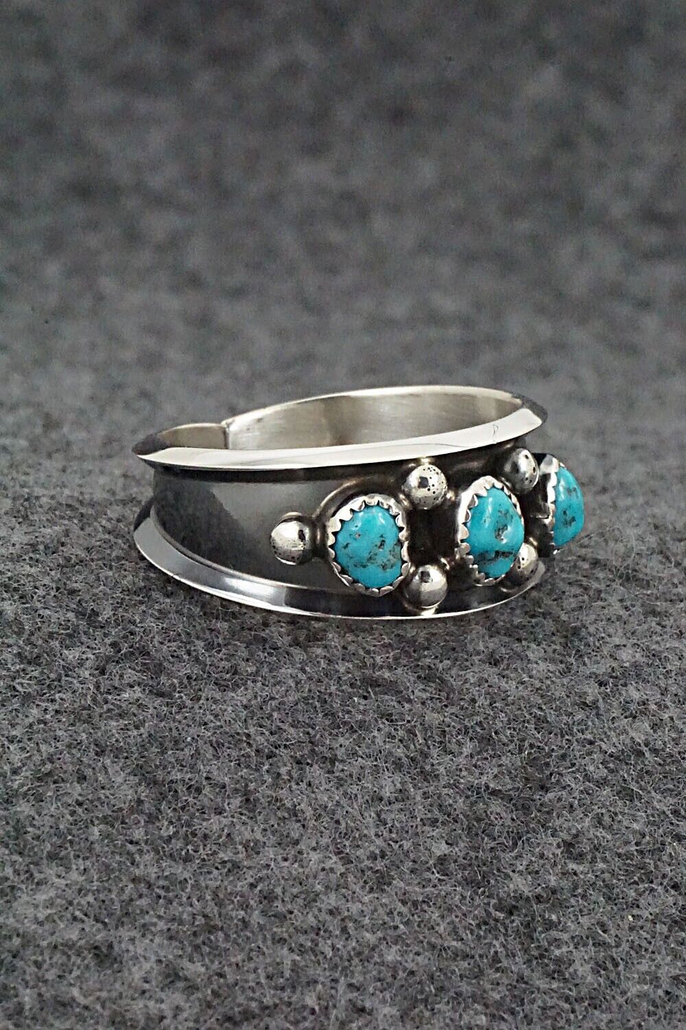 Turquoise & Sterling Silver Ring - Paul Largo - Size 12.5