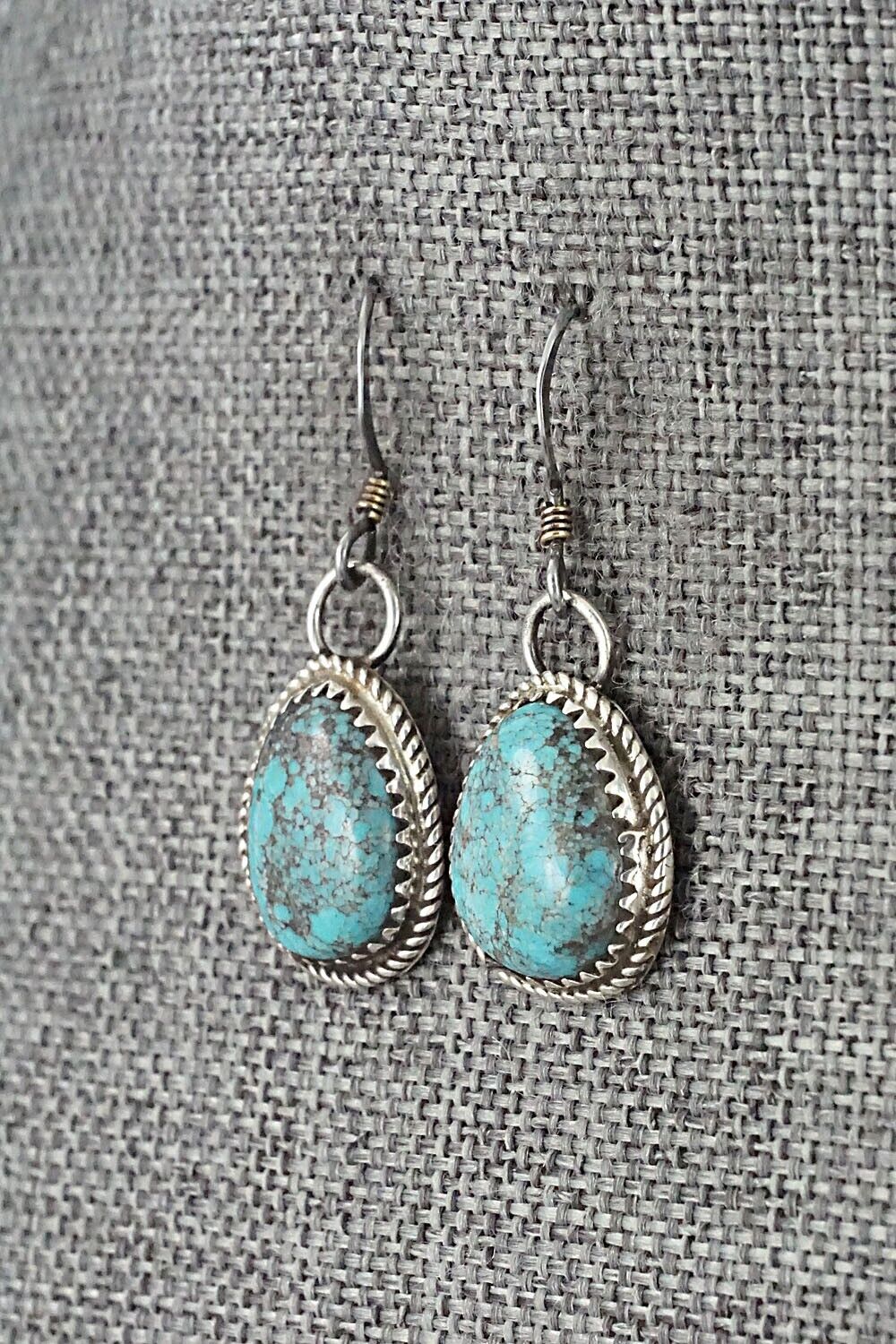 Turquoise & Sterling Silver Earrings - Ernest Hawthorne