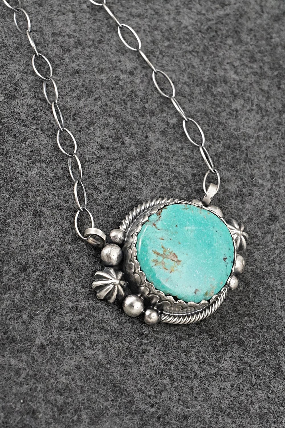 Turquoise & Sterling Silver Necklace - Mark Yazzie
