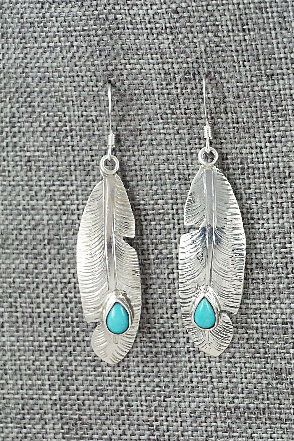 Turquoise & Sterling Silver Earrings - Genevieve Francisco