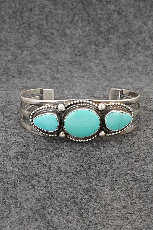 Turquoise & Sterling Silver Bracelet - Kathleen Chavez