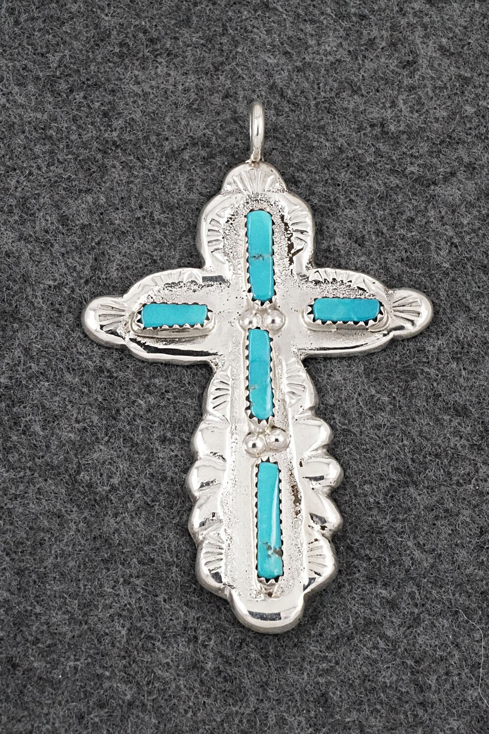 Turquoise & Sterling Silver Pendant - Verona Quam