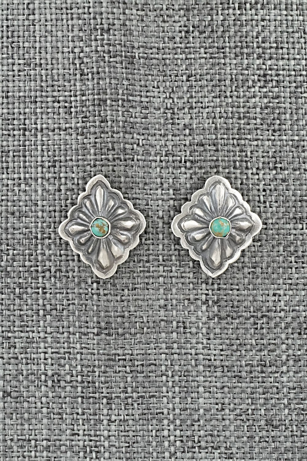 Turquoise & Sterling Silver Earrings - Terry Charlie