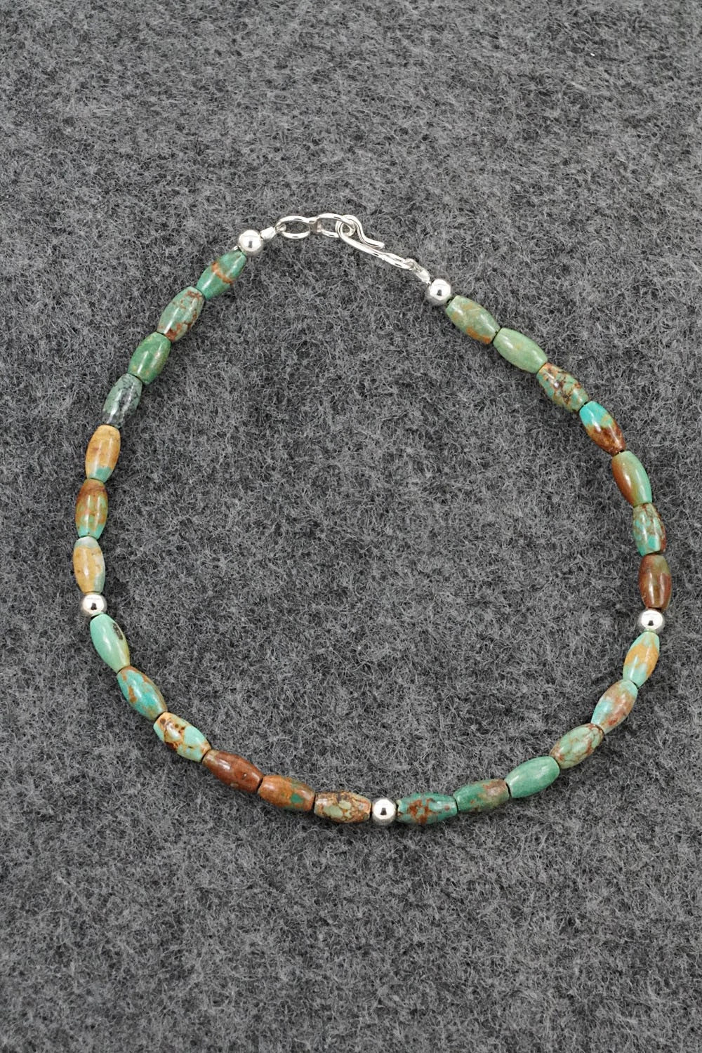 Turquoise & Sterling Silver Bracelet - Doreen Jake