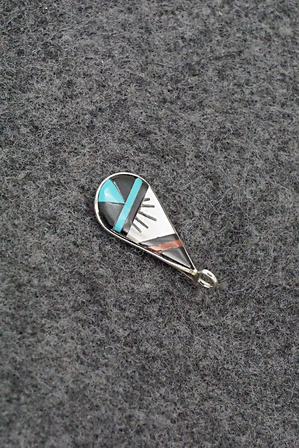 Multi Stone & Sterling Silver Pendant - Rhianna Kallestewa