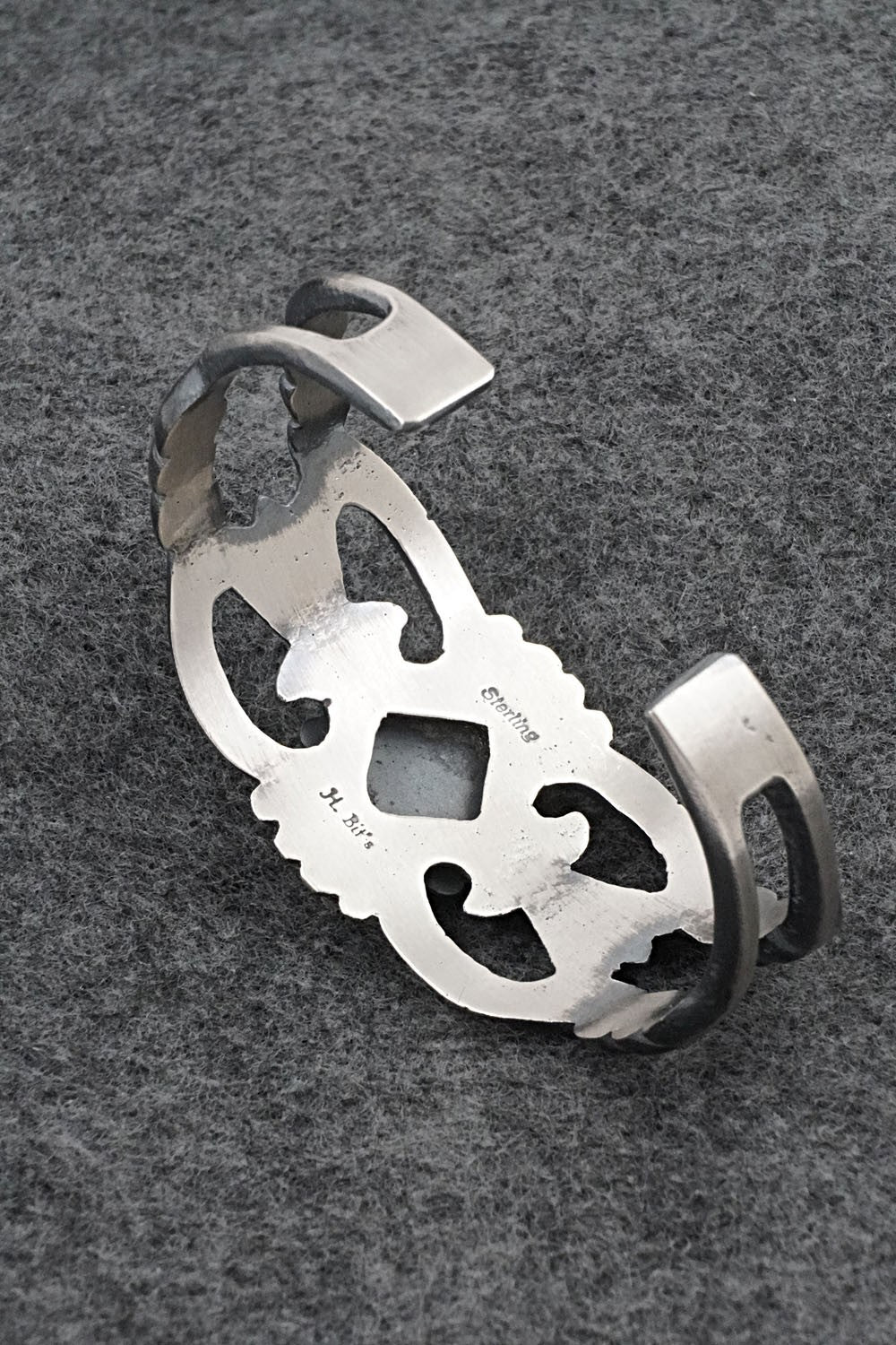Turquoise & Sterling Silver Bracelet - Harrison Bitsue