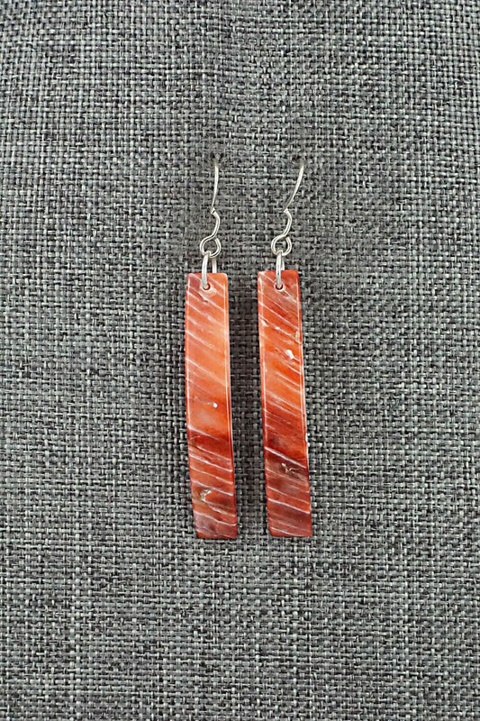 Spiny Oyster & Sterling Silver Earrings - Jesus Espino
