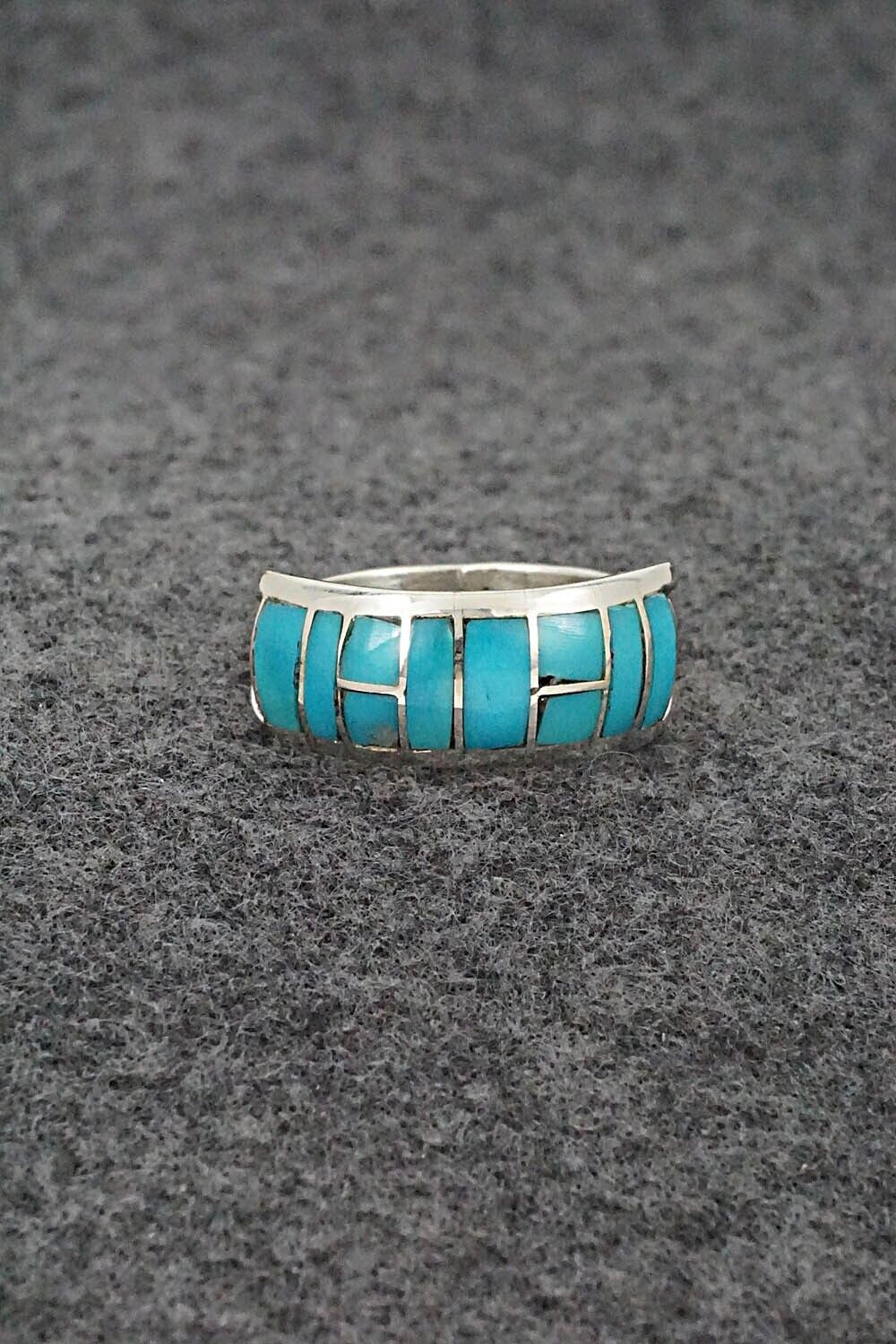 Turquoise & Sterling Silver Ring - Gloria Chattin - Size 8.5