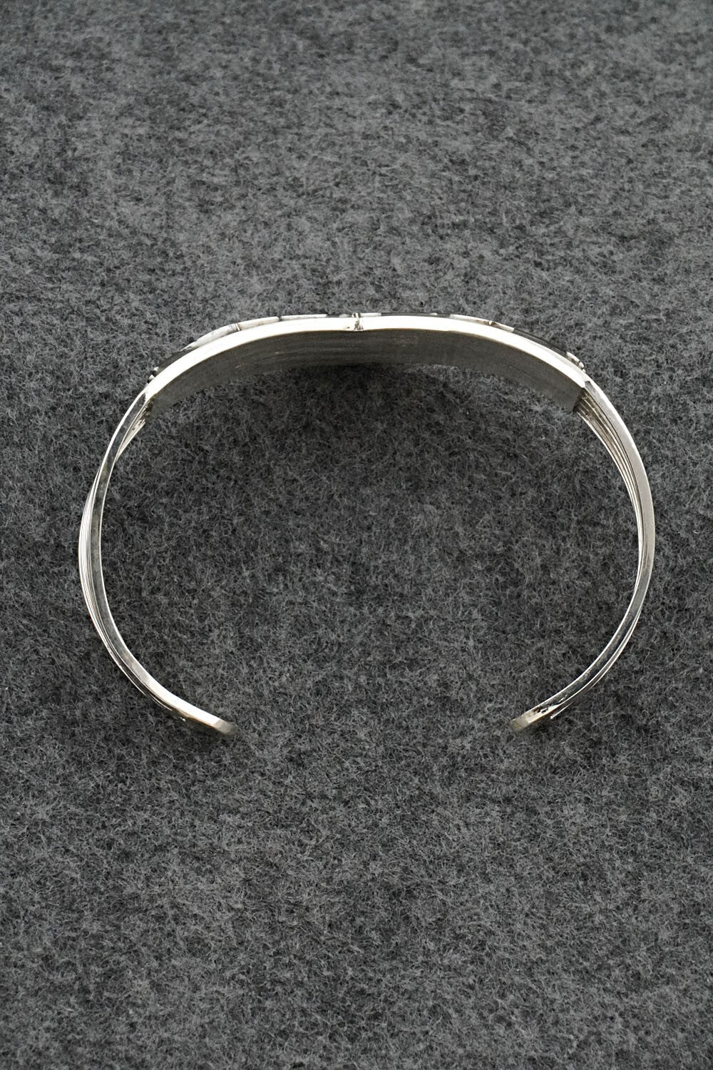 White Buffalo & Sterling Silver Inlay Bracelet - Jamie Johnson