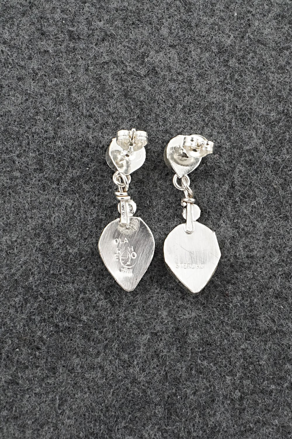 Multi Stone Inlay & Sterling Silver Earrings - Ola Eriacho