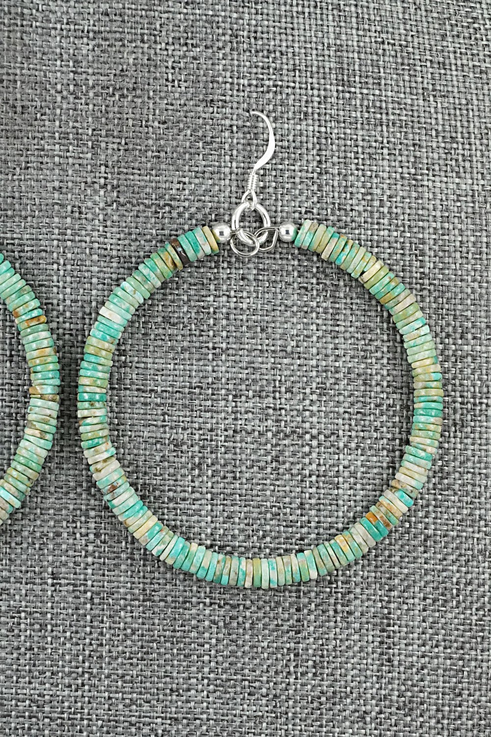 Turquoise & Sterling Silver Earrings - Doreen Jake