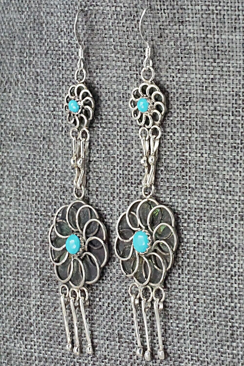 Turquoise & Sterling Silver Earrings - Diana Bellson
