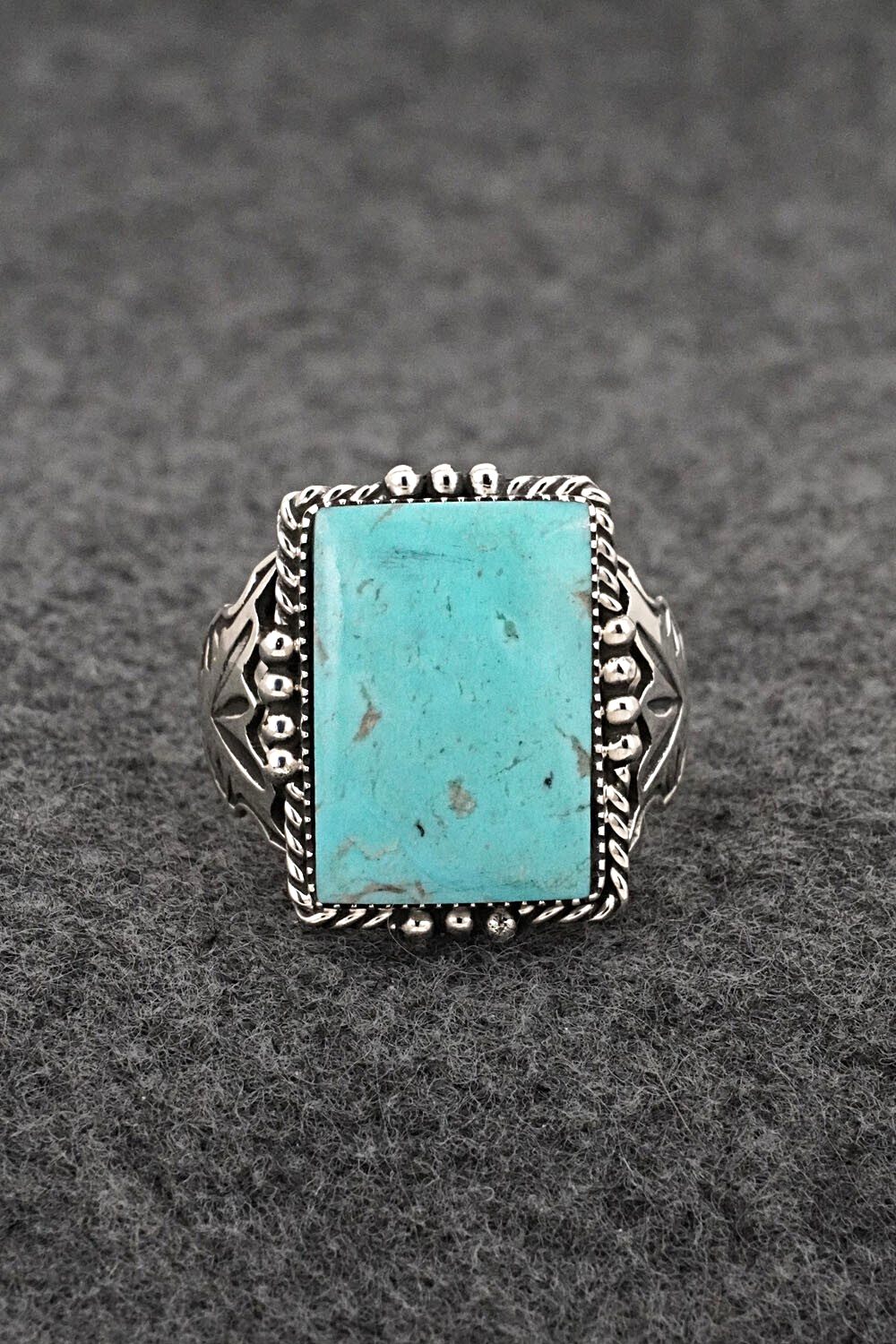 Turquoise & Sterling Silver Ring - Gregg Yazzie - Size 9