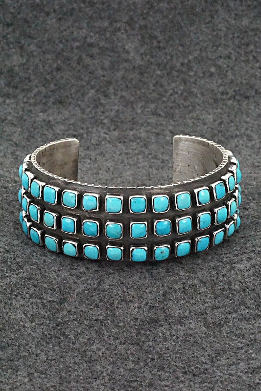 Turquoise & Sterling Silver Bracelet - Ernest Rangel