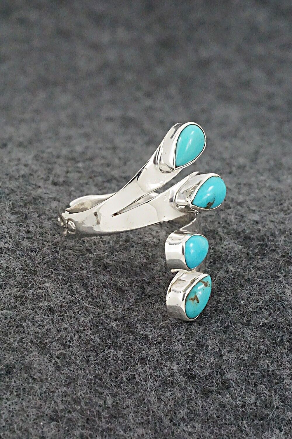 Turquoise & Sterling Silver Ring - Thomas Yazzie - Size 9.5