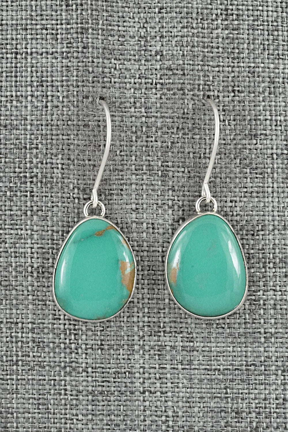 Turquoise & Sterling Silver Earrings - Eugene Gruber