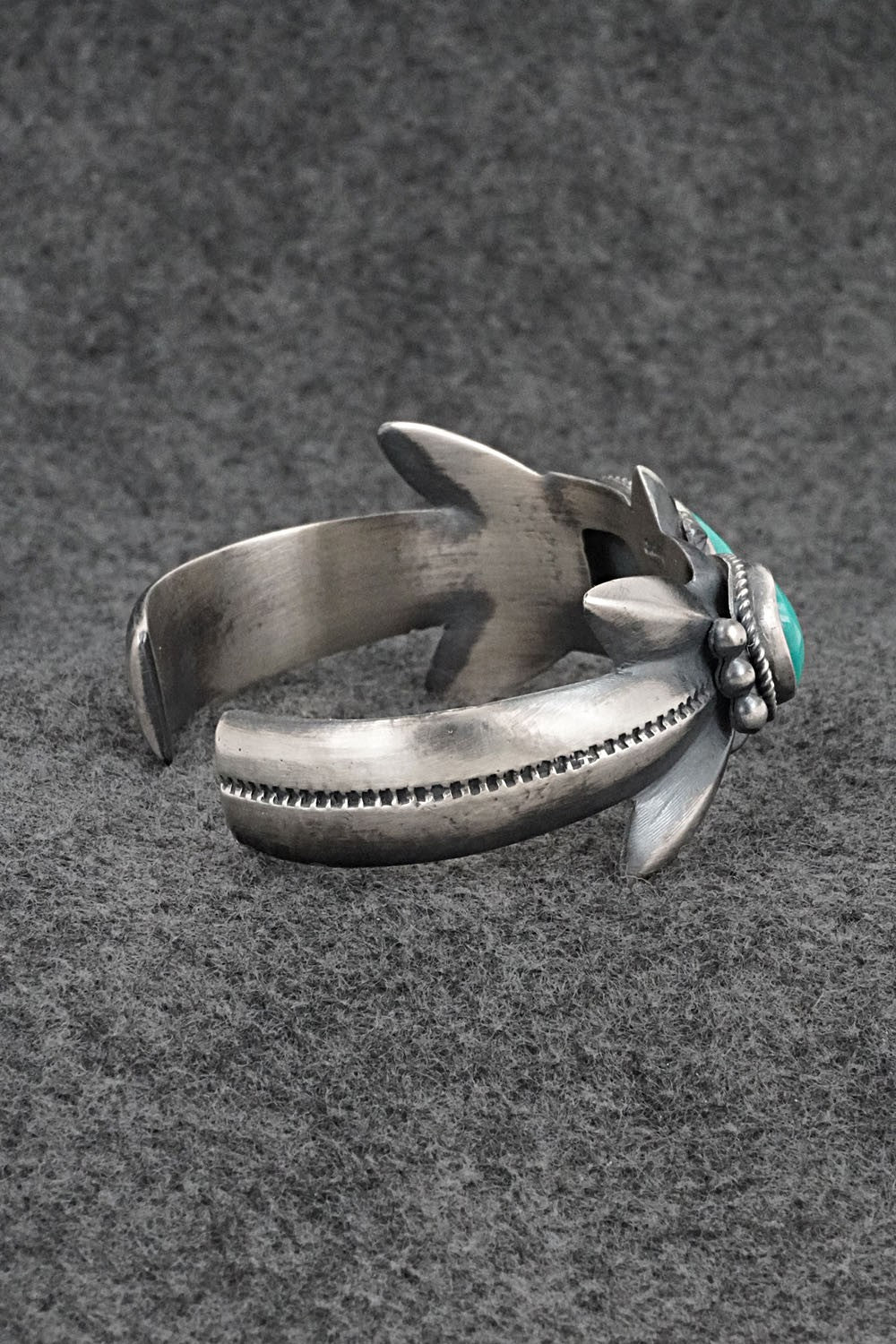 Turquoise & Sterling Silver Bracelet - Harrison Bitsue