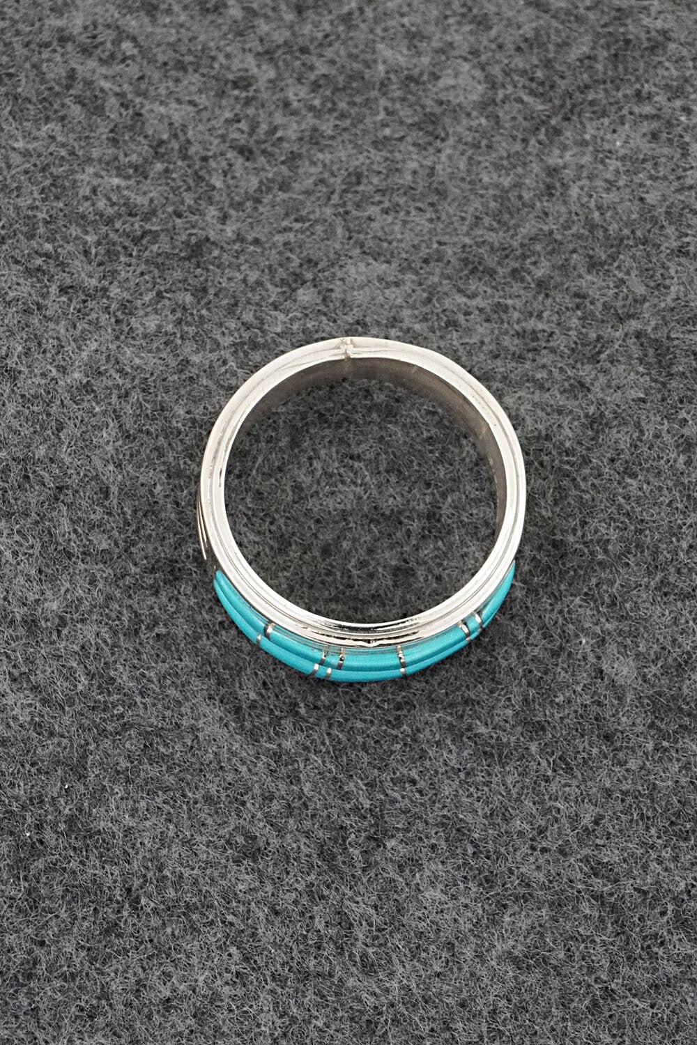 Turquoise & Sterling Silver Ring - Wilbert Muskett Jr. - Size 9.5