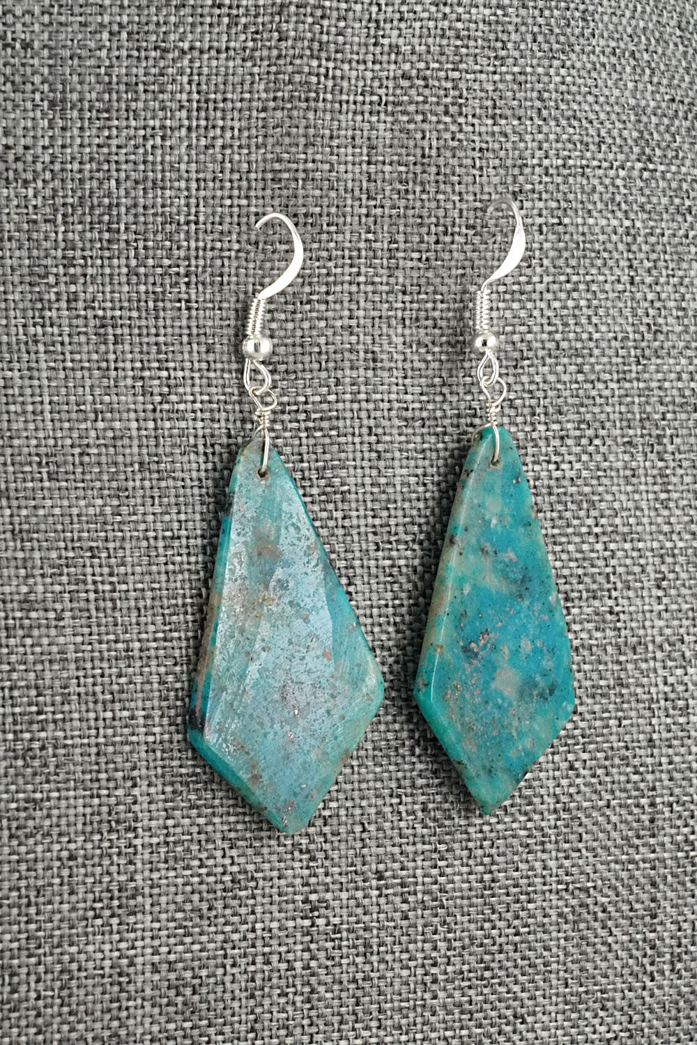 Turquoise & Sterling Silver Earrings - Louise Pete