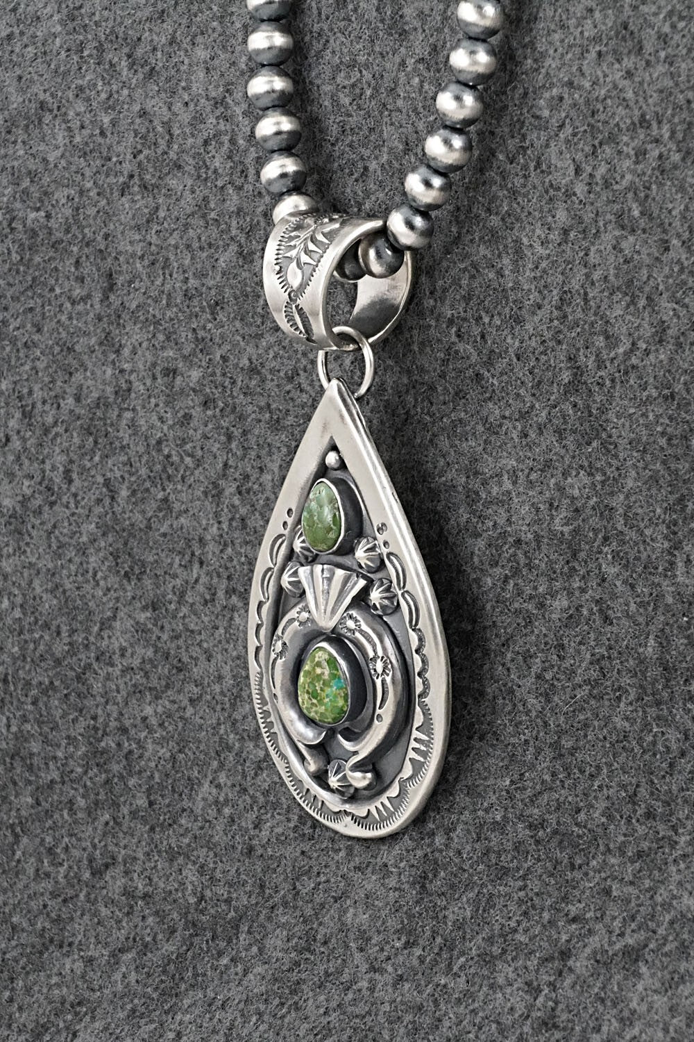Turquoise & Sterling Silver Necklace - Verley Betone