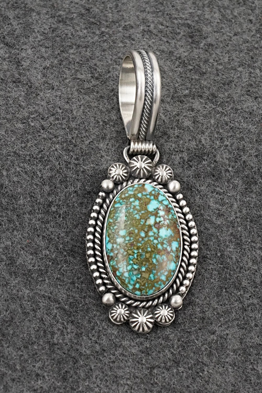 Turquoise & Sterling Silver Pendant - Michael Calladitto