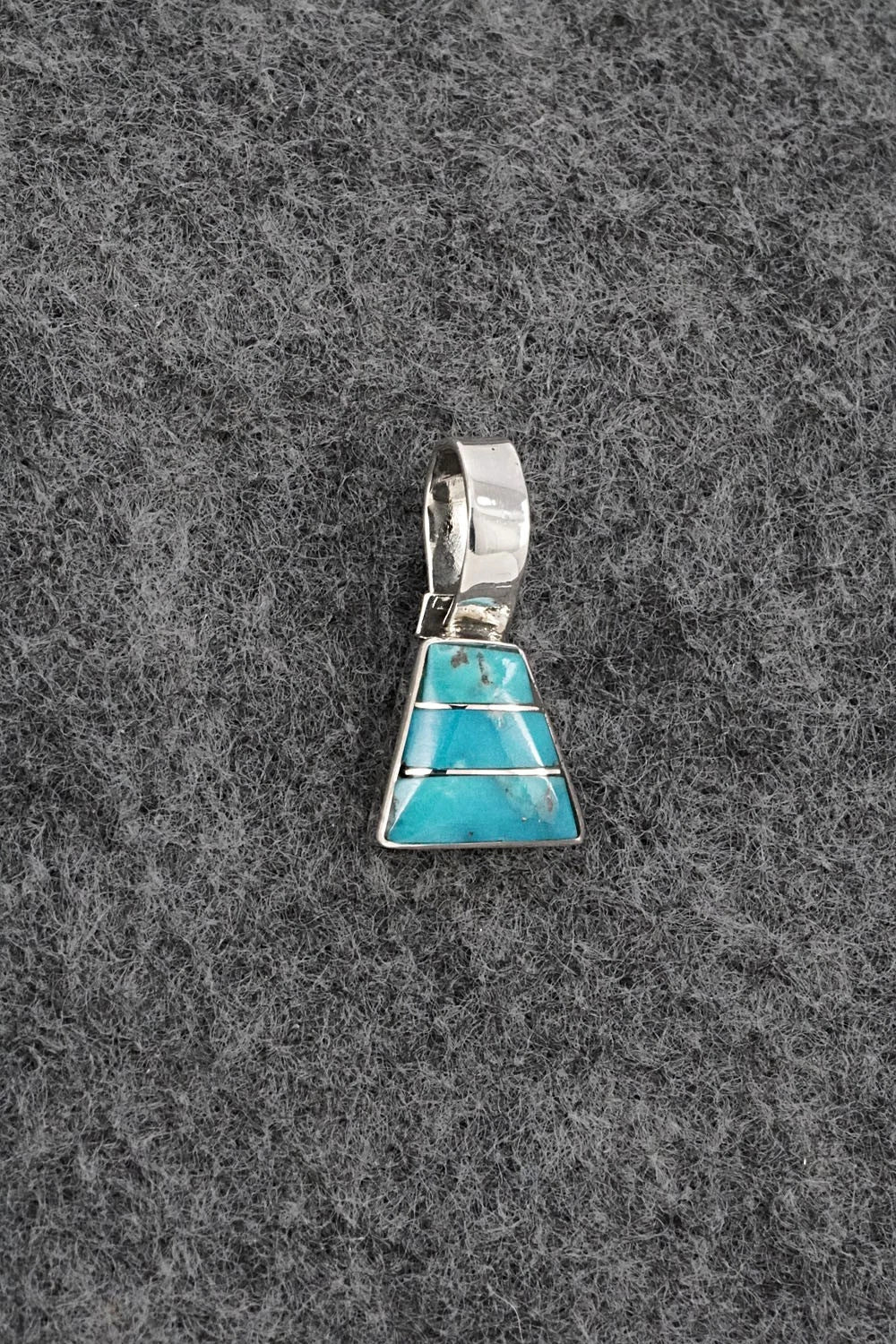 Turquoise & Sterling Silver Inlay Pendant - Michelle Haloo
