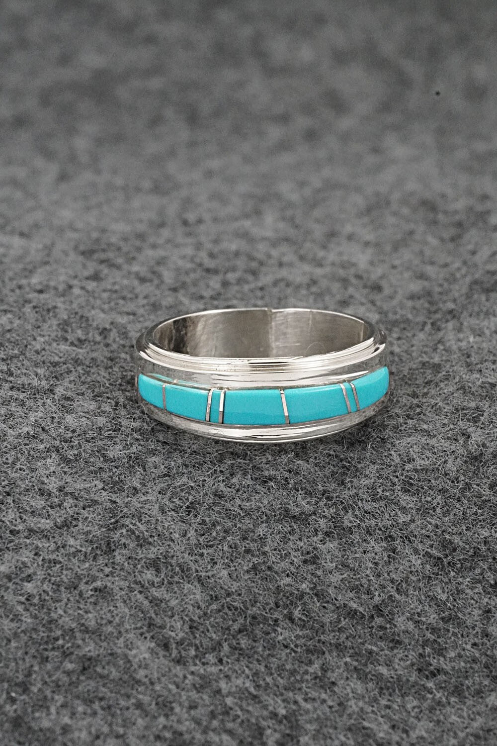 Turquoise & Sterling Silver Ring - Wilbert Muskett Jr. - Size 7.5
