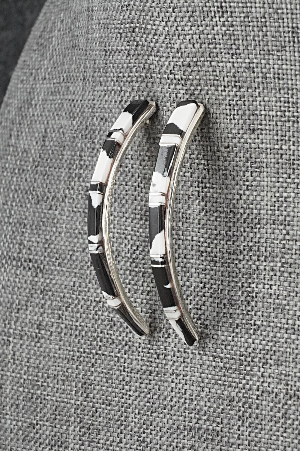 White Buffalo & Sterling Silver Earrings - Terrance Panteah